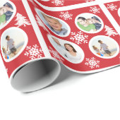 家族パーソナライズされた休日フォトラッピング紙 ラッピングペーパー (ロールコーナー)