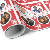 家族パーソナライズされた休日フォトラッピング紙 ラッピングペーパー (ロールコーナー)