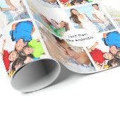 家族パーソナライズされた休日フォトラッピング紙 ラッピングペーパー (ロールコーナー)