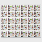 家族パーソナライズされた休日フォトラッピング紙 ラッピングペーパー (フラット)
