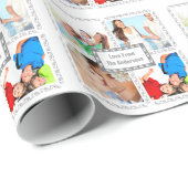 家族パーソナライズされた休日フォトラッピング紙 ラッピングペーパー (ロールコーナー)