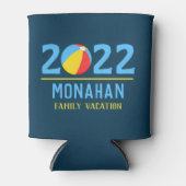 家族パーソナライズされた休暇ビーチボール 缶クーラー (正面)