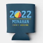 家族パーソナライズされた休暇ビーチボール 缶クーラー (裏面)