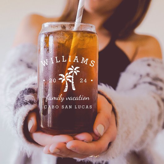 家族パーソナライズされた休暇 ガラス缶