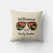 家族パーソナライズされた休暇 クッション (正面)