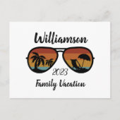 家族パーソナライズされた休暇 シーズンポストカード (正面)