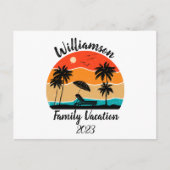 家族パーソナライズされた休暇 シーズンポストカード (正面)