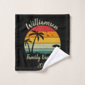 家族パーソナライズされた休暇 バスタオルセット (ウォッシュタオル)