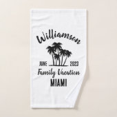 家族パーソナライズされた休暇 バスタオルセット (ハンドタオル)