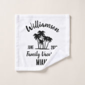 家族パーソナライズされた休暇 バスタオルセット (ウォッシュタオル)