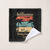 家族パーソナライズされた休暇 バスタオルセット (ウォッシュタオル)