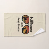 家族パーソナライズされた休暇 バスタオルセット (ハンドタオル)