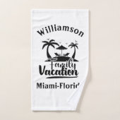 家族パーソナライズされた休暇 バスタオルセット (ハンドタオル)