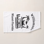 家族パーソナライズされた休暇 バスタオルセット (ハンドタオル)