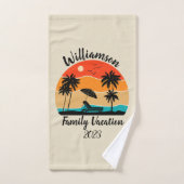 家族パーソナライズされた休暇 バスタオルセット (ハンドタオル)