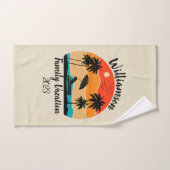 家族パーソナライズされた休暇 バスタオルセット (ハンドタオル)