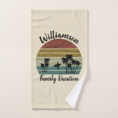 家族パーソナライズされた休暇 バスタオルセット (ハンドタオル)