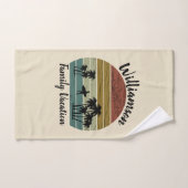 家族パーソナライズされた休暇 バスタオルセット (ハンドタオル)