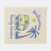 家族パーソナライズされた休暇 フリースブランケット (正面(横))