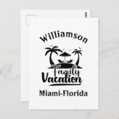 家族パーソナライズされた休暇 ポストカード (正面/裏面)