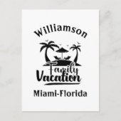 家族パーソナライズされた休暇 ポストカード (正面)