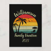 家族パーソナライズされた休暇 ポストカード (正面)