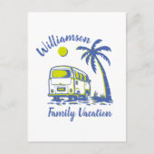 家族パーソナライズされた休暇 ポストカード (正面)
