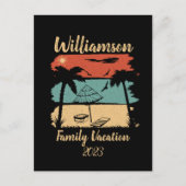 家族パーソナライズされた休暇 ポストカード (正面)