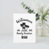 家族パーソナライズされた休暇 ポストカード (スタンド正面)