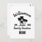 家族パーソナライズされた休暇 ポストカード (正面/裏面)