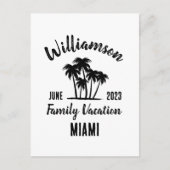 家族パーソナライズされた休暇 ポストカード (正面)