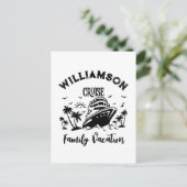 家族パーソナライズされた休暇 ポストカード (スタンド正面)