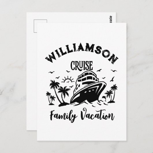 家族パーソナライズされた休暇 ポストカード (正面/裏面)