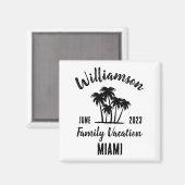 家族パーソナライズされた休暇 マグネット (正面/裏面)