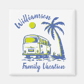 家族パーソナライズされた休暇 マグネット (正面)