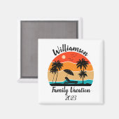 家族パーソナライズされた休暇 マグネット (正面/裏面)