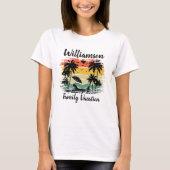 家族パーソナライズされた休暇Tシャツ Tシャツ (正面)