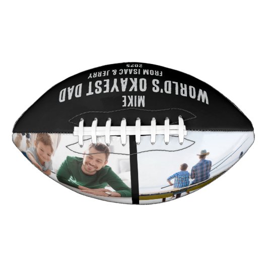 家族パーソナライズされた写真とサッカーカスタム選手 アメリカンフットボール (正面)