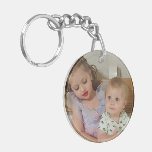家族パーソナライズされた写真のキーチェーン キーホルダー (正面左)