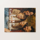 家族パーソナライズされた写真の愛がここに集まる ジグソーパズル (横)