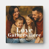 家族パーソナライズされた写真の愛がここに集まる フォトプラーク (正面)