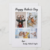 家族パーソナライズされた写真の父の日札 招待状 (正面/裏面)