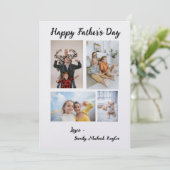 家族パーソナライズされた写真の父の日札 招待状 (スタンド正面)