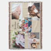 家族パーソナライズされた写真インスピレーション スローブランケット (正面縦)