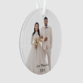 家族パーソナライズされた写真オーナメント、クリスマスギ オーナメント (正面)