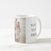 家族パーソナライズされた写真カスタム文字写真ギフト コーヒーマグカップ (正面右)