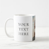 家族パーソナライズされた写真カスタム文字写真ギフト コーヒーマグカップ (左)