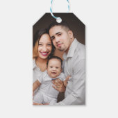 家族パーソナライズされた写真カスタム ギフトタグ (正面)