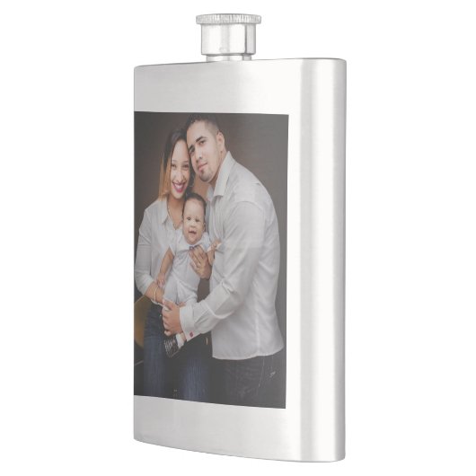 家族パーソナライズされた写真カスタム フラスク (左)