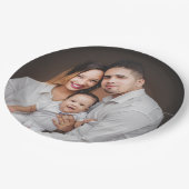 家族パーソナライズされた写真カスタム ペーパープレート (アングル)